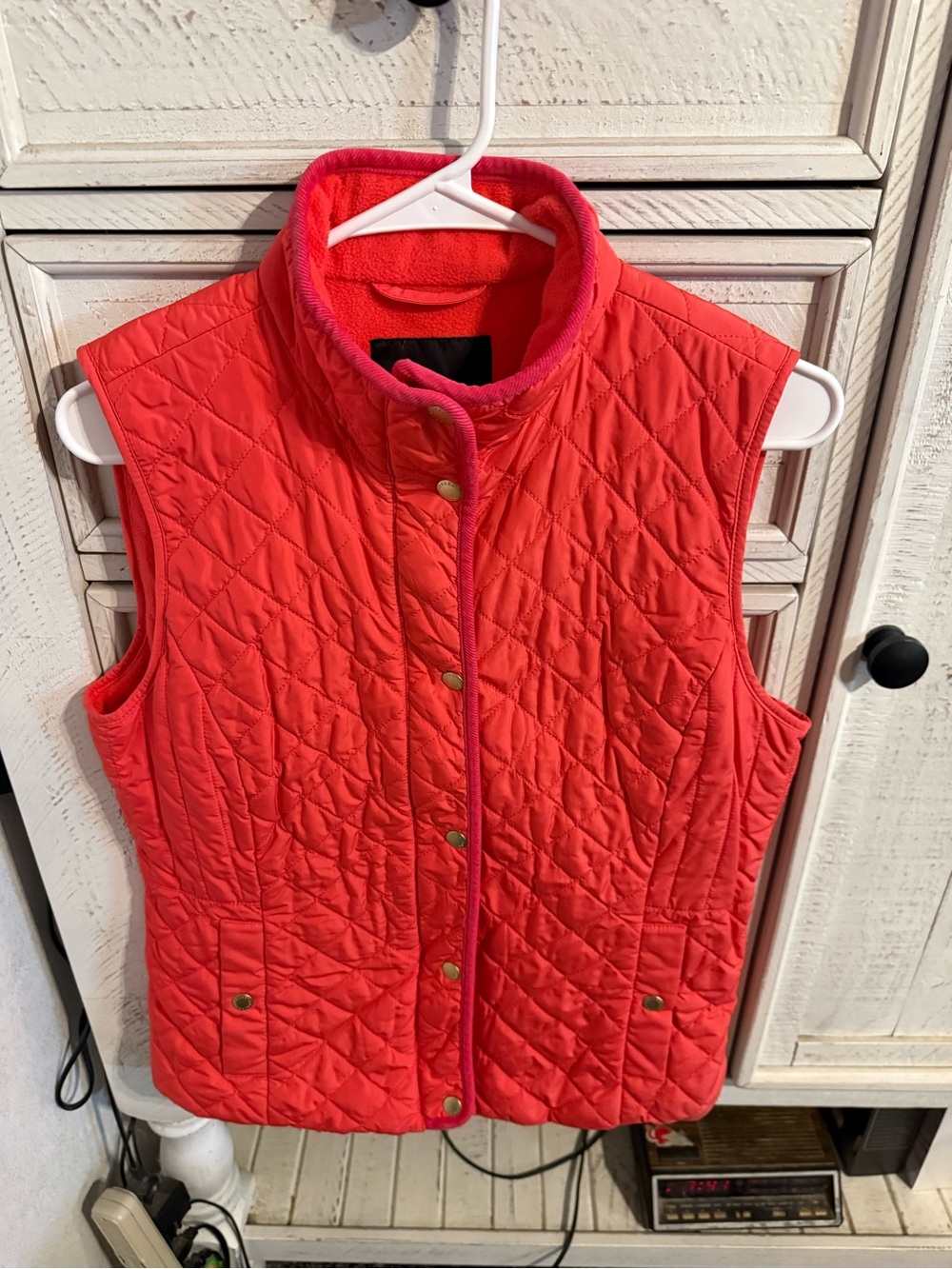 Talbots Quilted Coral Vest